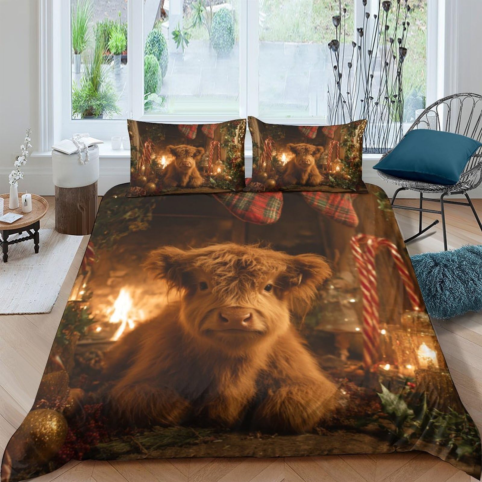 Ctjqhvkz Style-1 3D Printed Lion Forest Fitted Sheet Microfiber Soft Mattress Cover For Bedroom Dorm Decor Protection Single（135X200cm）