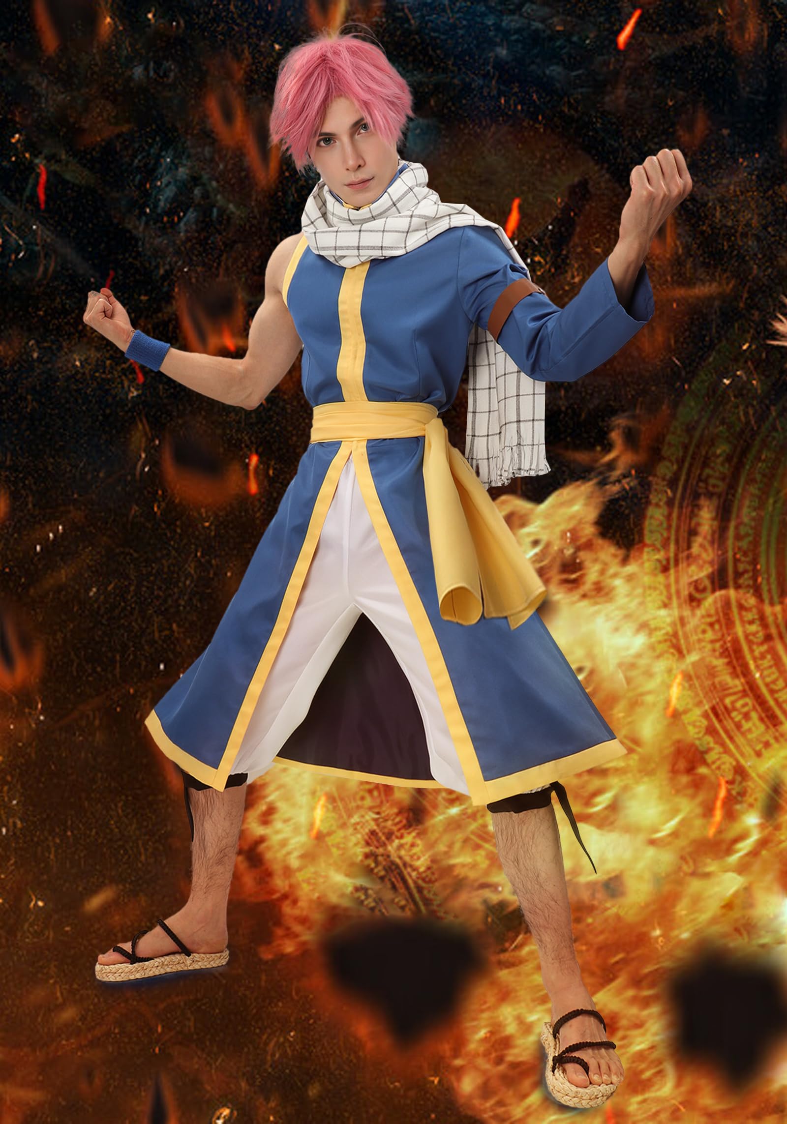 DAZCOS US Size Men's Cosplay Costume Full Set With Scarf Wrister Halloween