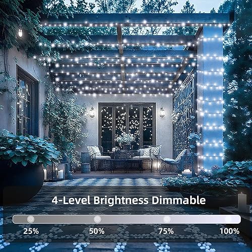 Miniatura 6 de Luces LED de Navidad de 552 pies, 1400 luces LED para decoración al aire libre, luces de hadas súper largas, impermeables, 8 modos de temporizador,