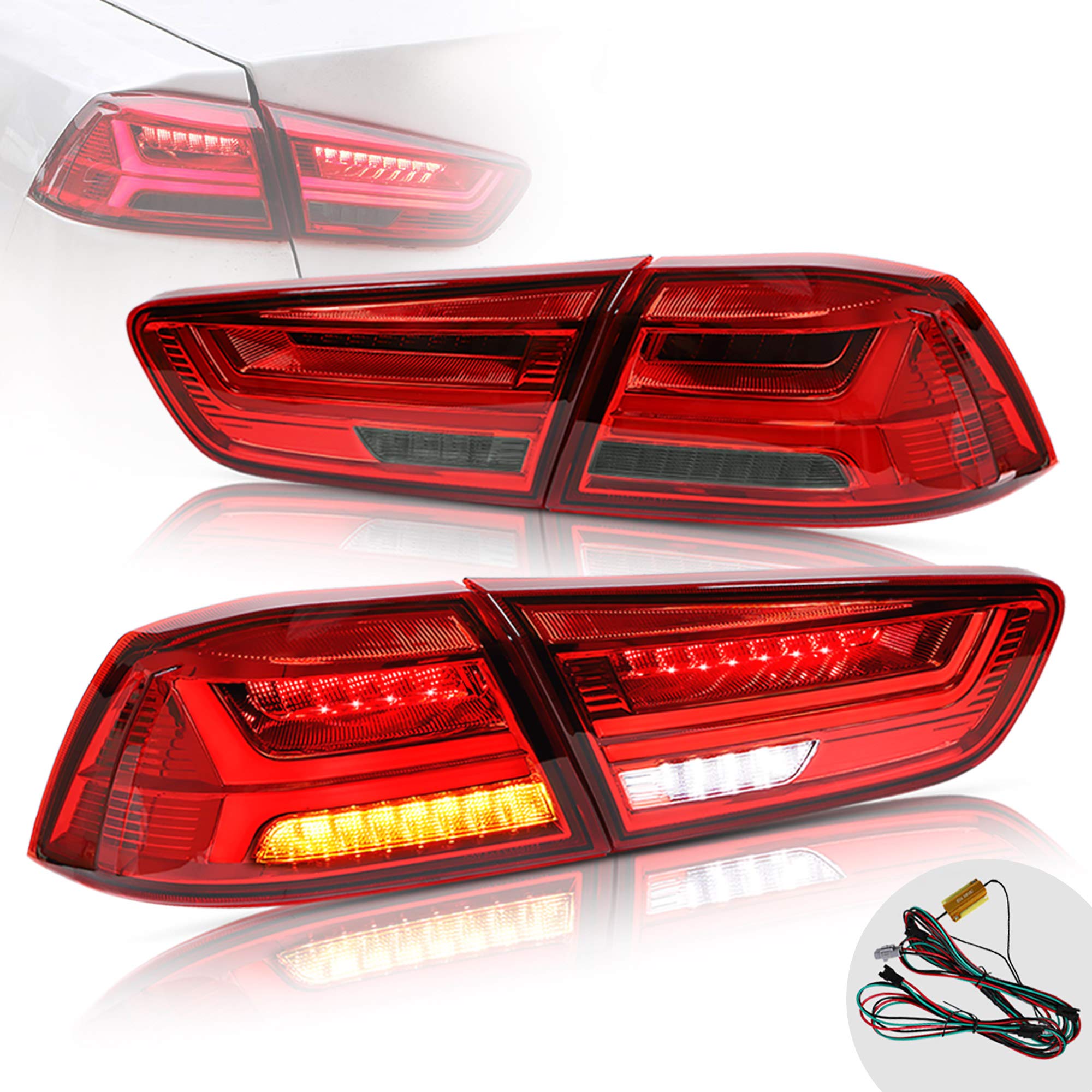 Buy YUANZHENG Full LED Tail Lights Assembly for [Mitsubishi Lancer EVO