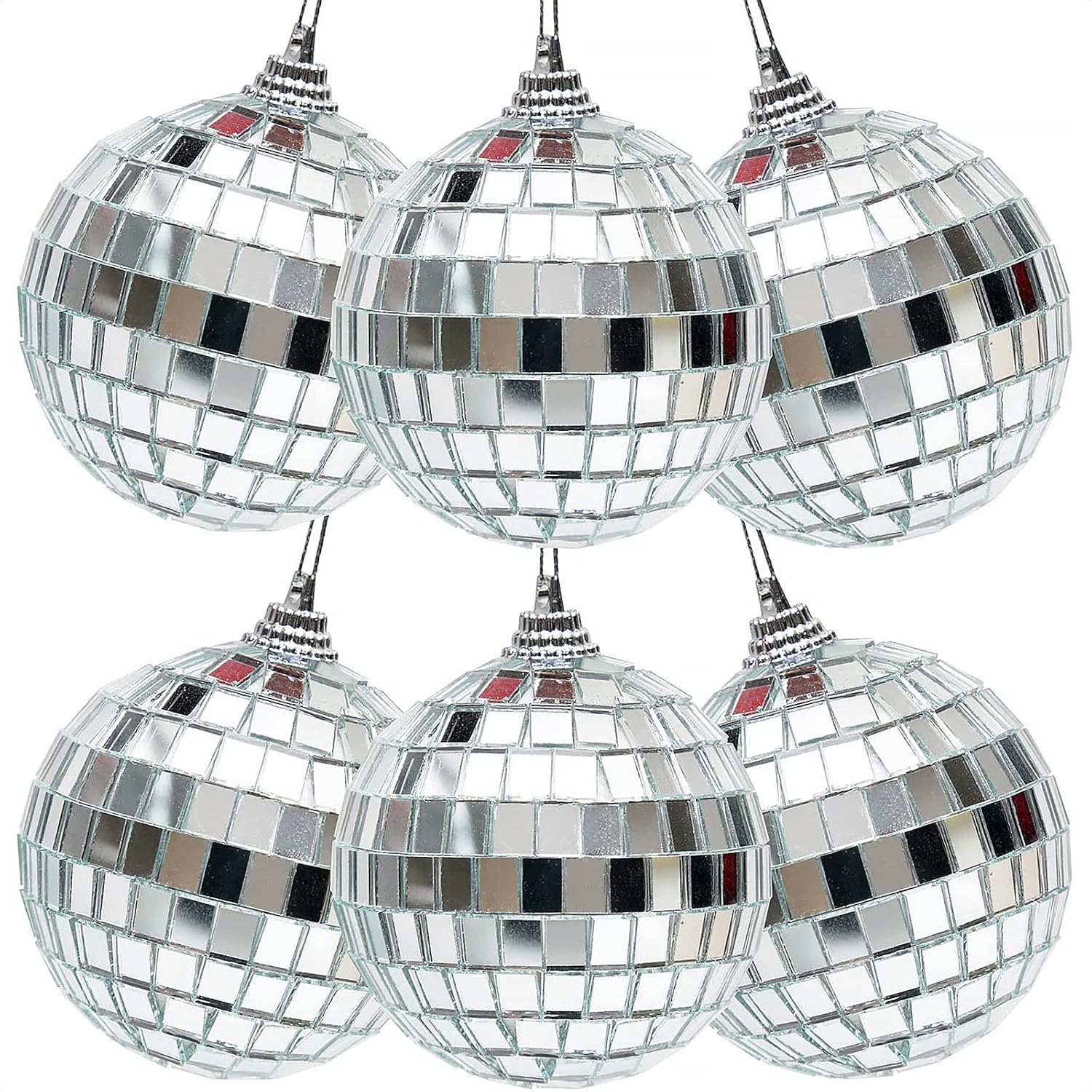 Mini Disco Ball Ornament — 6 Pcs 2 inches Small Disco Ball