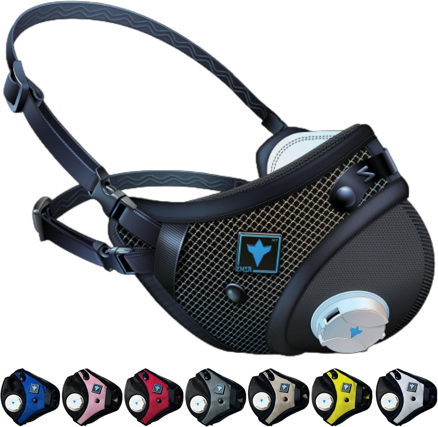 RZ Mask RZM3 - Patented Dust Mask w/ 99.8% Carbon Filtration, Anti Fogging, 360° Seal with 3 Straps, 50% Better Breathability
