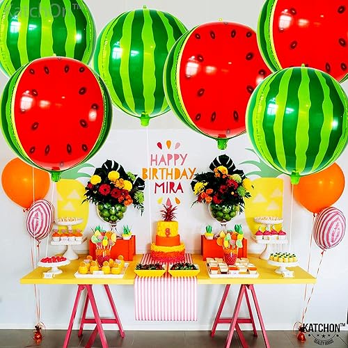 Miniatura 7 de KatchOn, Globos de sandía enormes para decoraciones de fiesta de sandía, 22 pulgadas, paquete de 6, globos de frutas para decoraciones de fiesta de