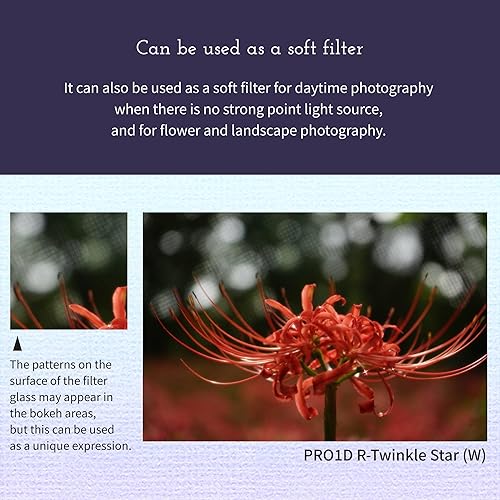 Miniatura 4 de Kenko Filtro de efecto cruzado PRO1D R-Twinkle Star (W) φ58mm, Cruz de 4 líneas, para paisaje nocturno, iluminación y efectos de luz, fabricado en