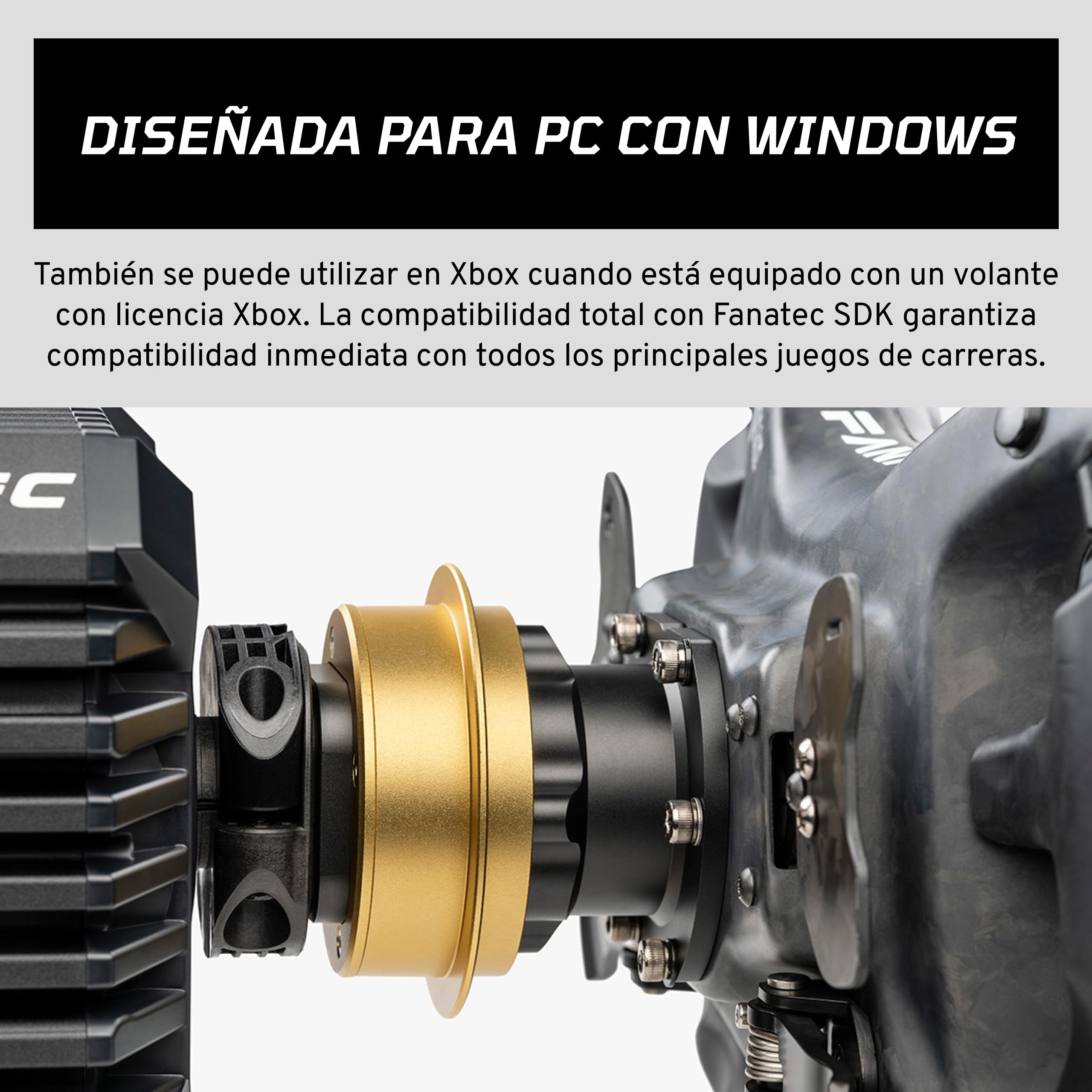 Fanatec Sim Racing CSL DD QR2 Wheel Base – Base Direct Drive 5 Nm, Force Feedback Dinámico, Sistema QR2 de Liberación Rápida Motorsport – PC | Base Direct Drive 5 Nm, Force Feedback dinámico, sistema QR2 de liberación rápida Motorsport