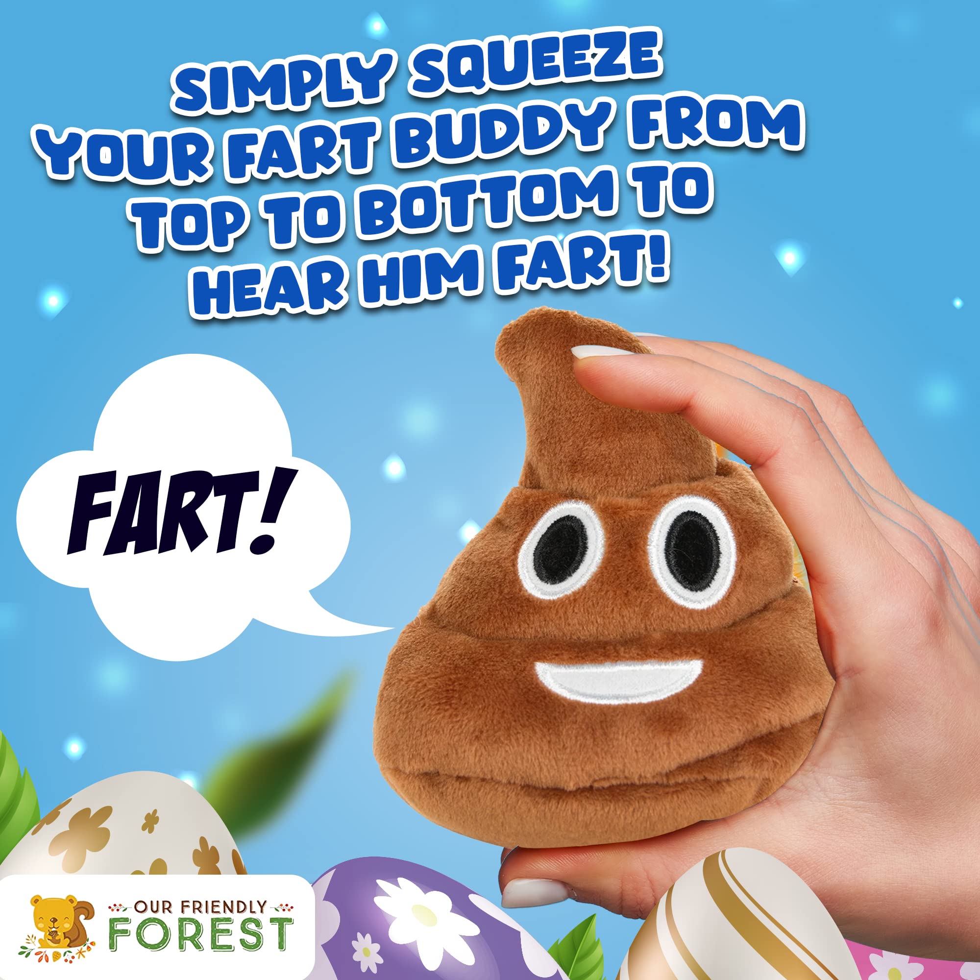 Buy Poop Emoji Farting Plush Toy Makes 7 Funny Fart Sounds Squeeze