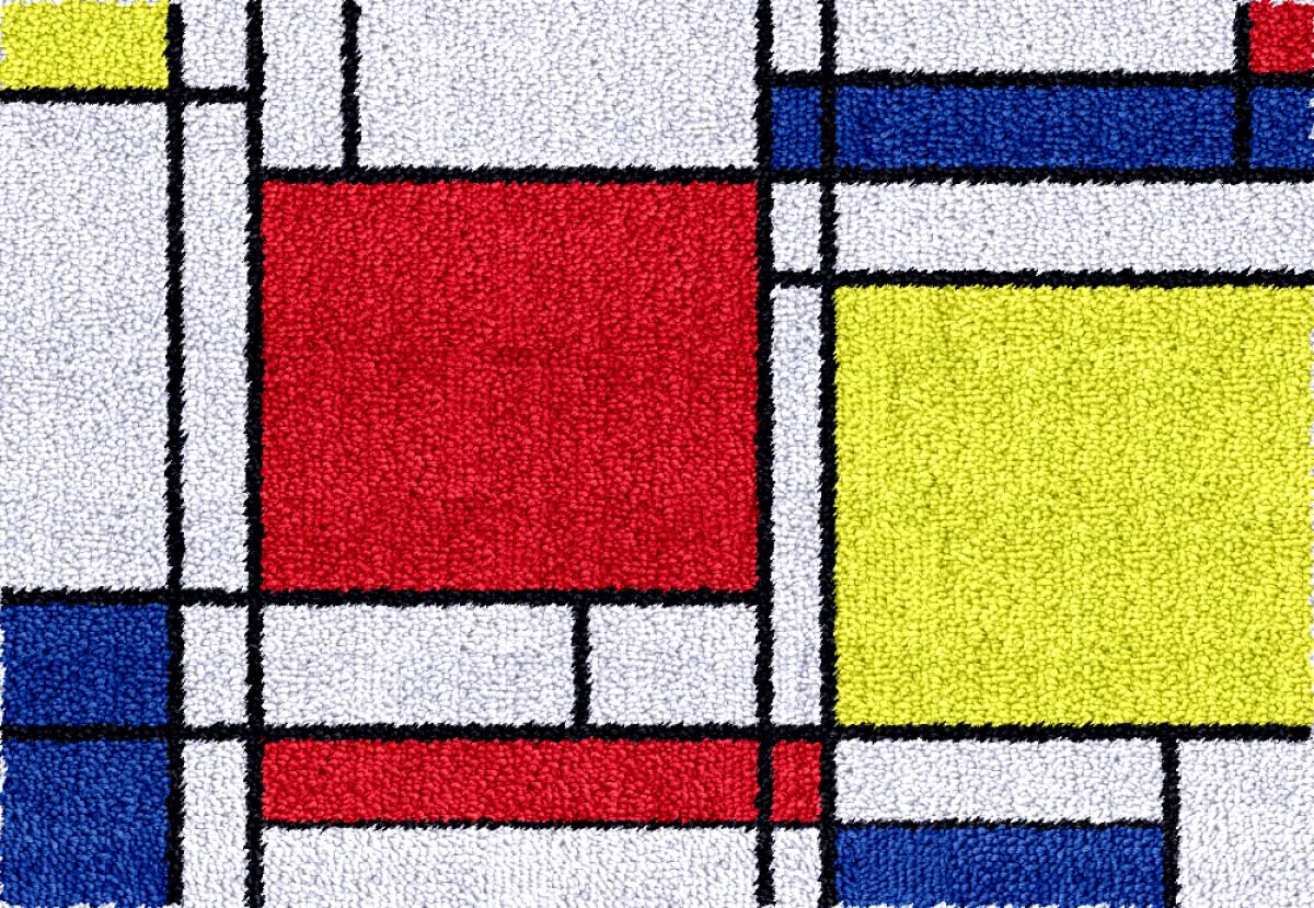 Diy Kit Manualidades Adultos Kit De Manualidades Con Patrón De Colores，Kits De Alfombra Con Aguja De Lengüeta Y Patrones Geométricos Para Adultos Y Principiantes，Kit De Alfombra De Ganch 23x35in