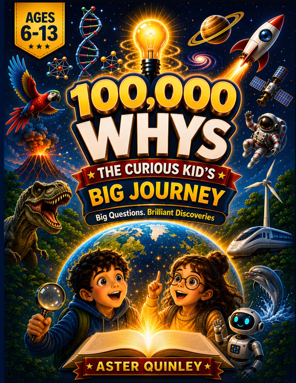 100,000 Whys The Curious Kid's Big Journey: 120 Big WHY Questions & Amazing Answers with Infographics, Fun Facts, Activities & Quizzes for Curious Kids Ages 6–13