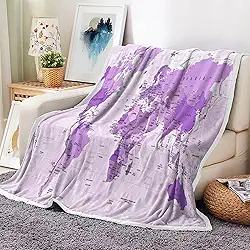 Mapa do mundo cobertor de lã para sofá, mapa do mundo topografia vintage educacional universitária crianças cama viagem acampamento cobertores, mapa geográfico mantas e cobertores, 50 x 152 cm