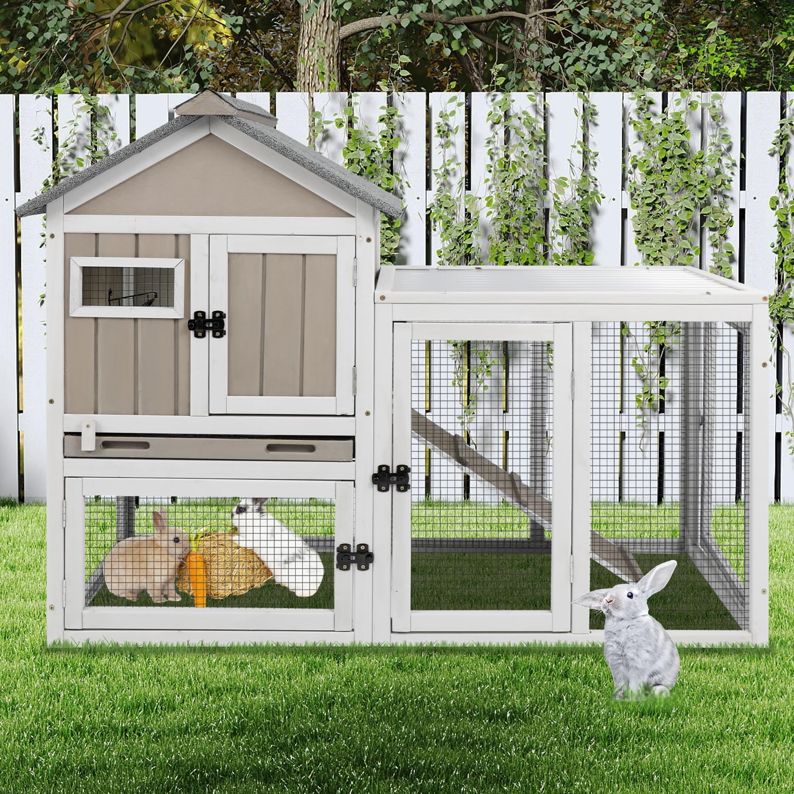 y⭐︎Rabbit PETSCOSSET-47-L-Rabbit-Hutch-