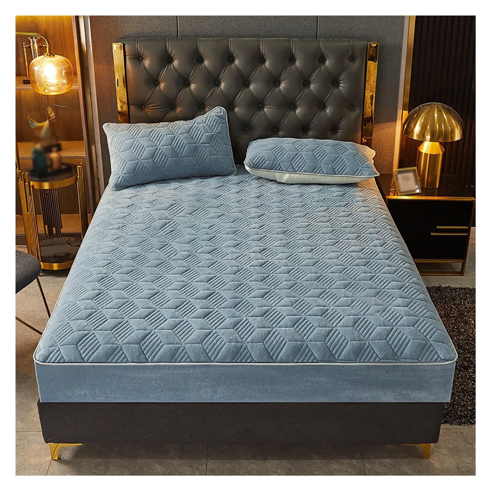 Drap-Housse Velours de Lait 120x200 Anti-Plis et Respirant Toutes Saisons