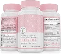 Vista 1 de BELLY BFF Suplemento probiótico – 40 mil millones de UFC diario apoyo complejo de salud intestinal – Astrágalo y Lactobacillus Acidophilus