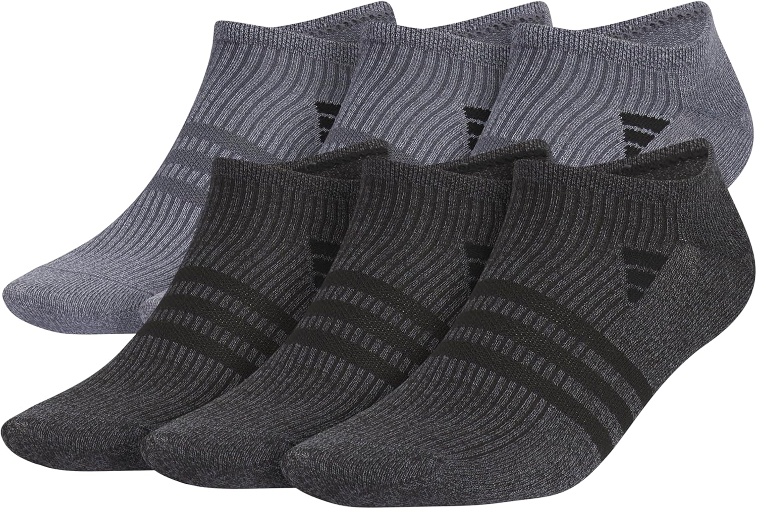 adidas Men's Superlite No Show Socks (6-Pair Pack) Low Profile Below Ankle