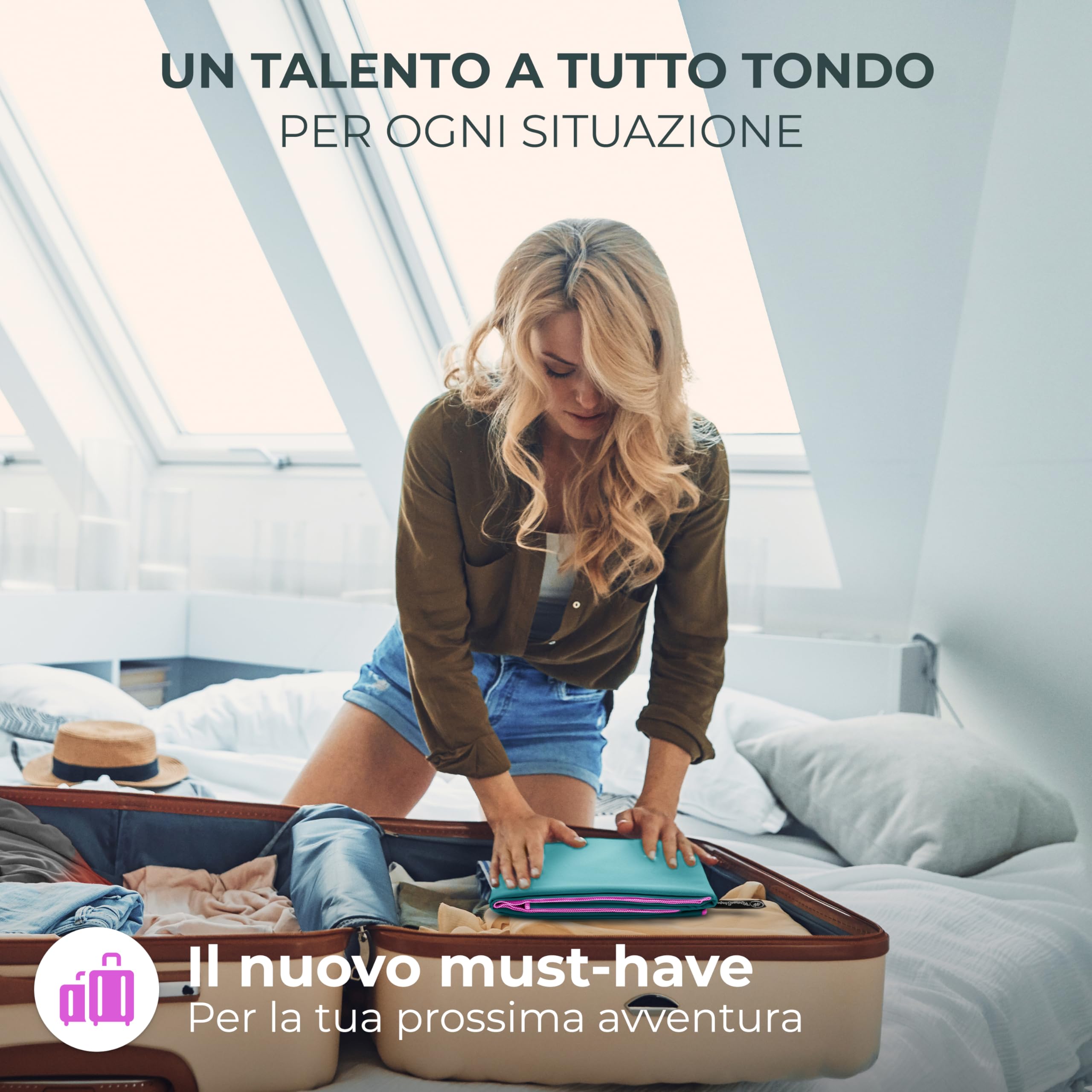 NirvanaShape Asciugamano Microfibra | 14 colori | 8 taglie | Asciugatura Rapida, Leggero, Assorbente | Asciugamano da Viaggio/Asciugamano da Bagno | Ideale per Viaggi, Spiaggia, Yoga, Sauna