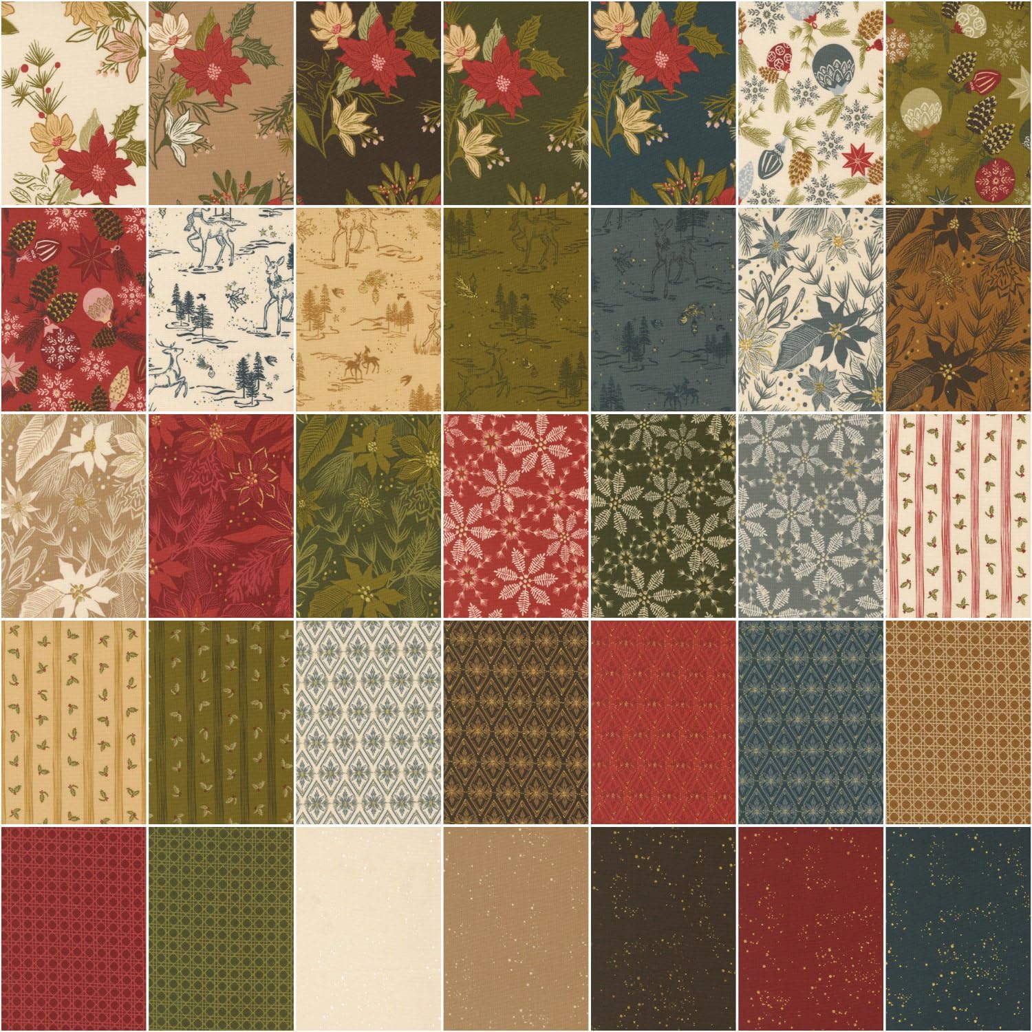 Stephanie Sliwinski Old World Yuletide Layer Cake 42 10-inch Squares Moda Fabrics 45620LC