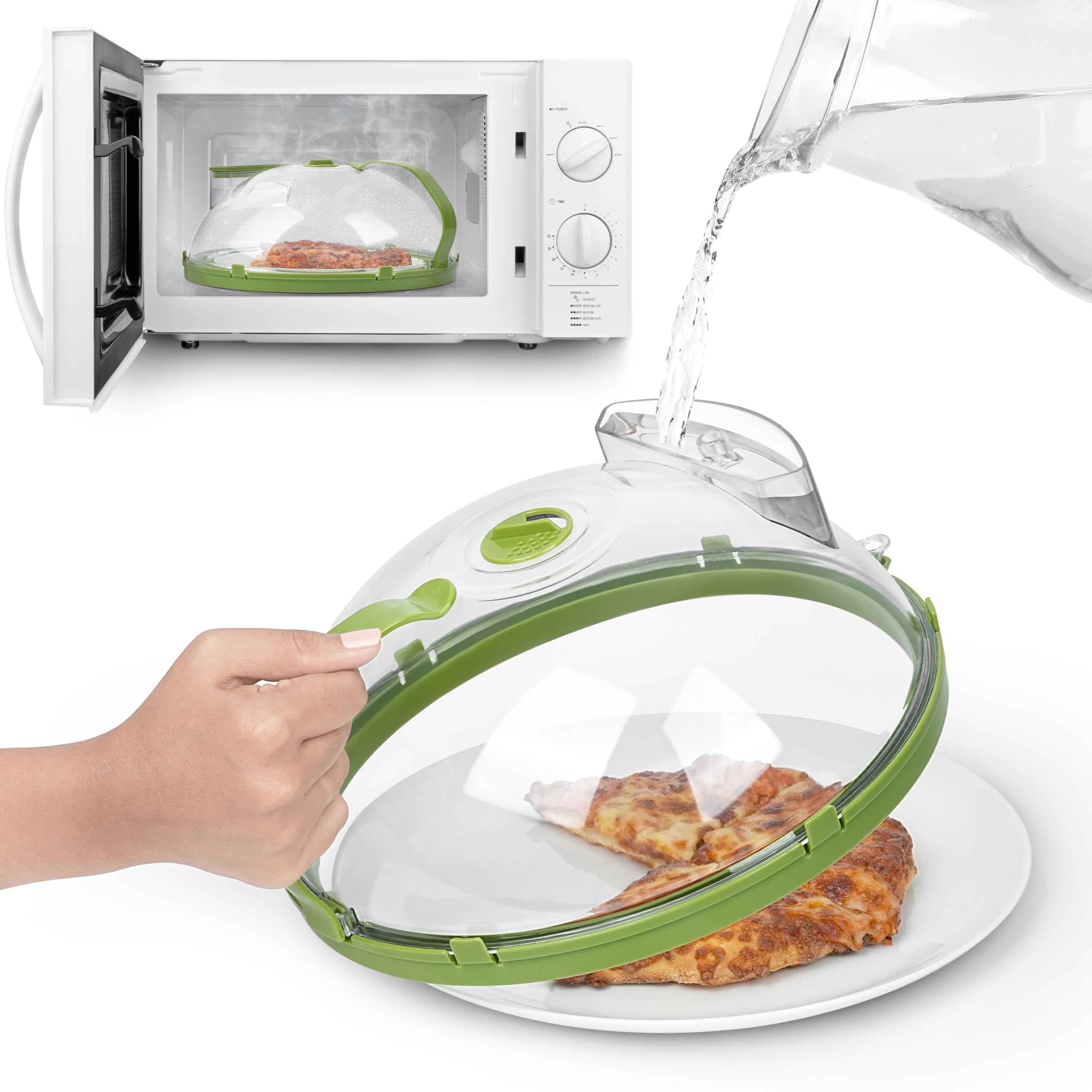 Lunji Cloche Micro-Onde Couvercle Micro Ondes Avec Trou Régler A54