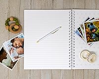 Vista 8 de Baby Memory Book - Hard Cover First Year Album Personalized with Baby’s Name - Boy Baby Journal (Blue Gingham)