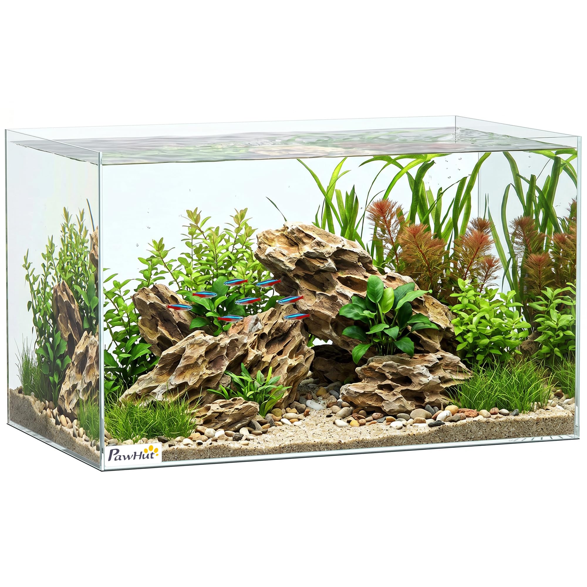 pawhut aquarium 43l aquascaping diy