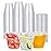 200 PACK 9 oz Clear Plastic Cups with Flat Lids
