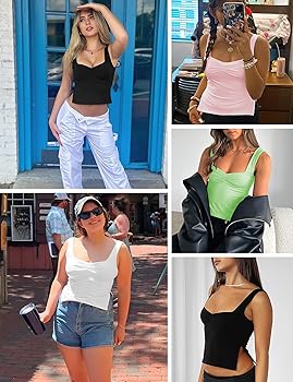 Crop Tank Tops for Women Trendy, Sleeveless Sexy Top Women