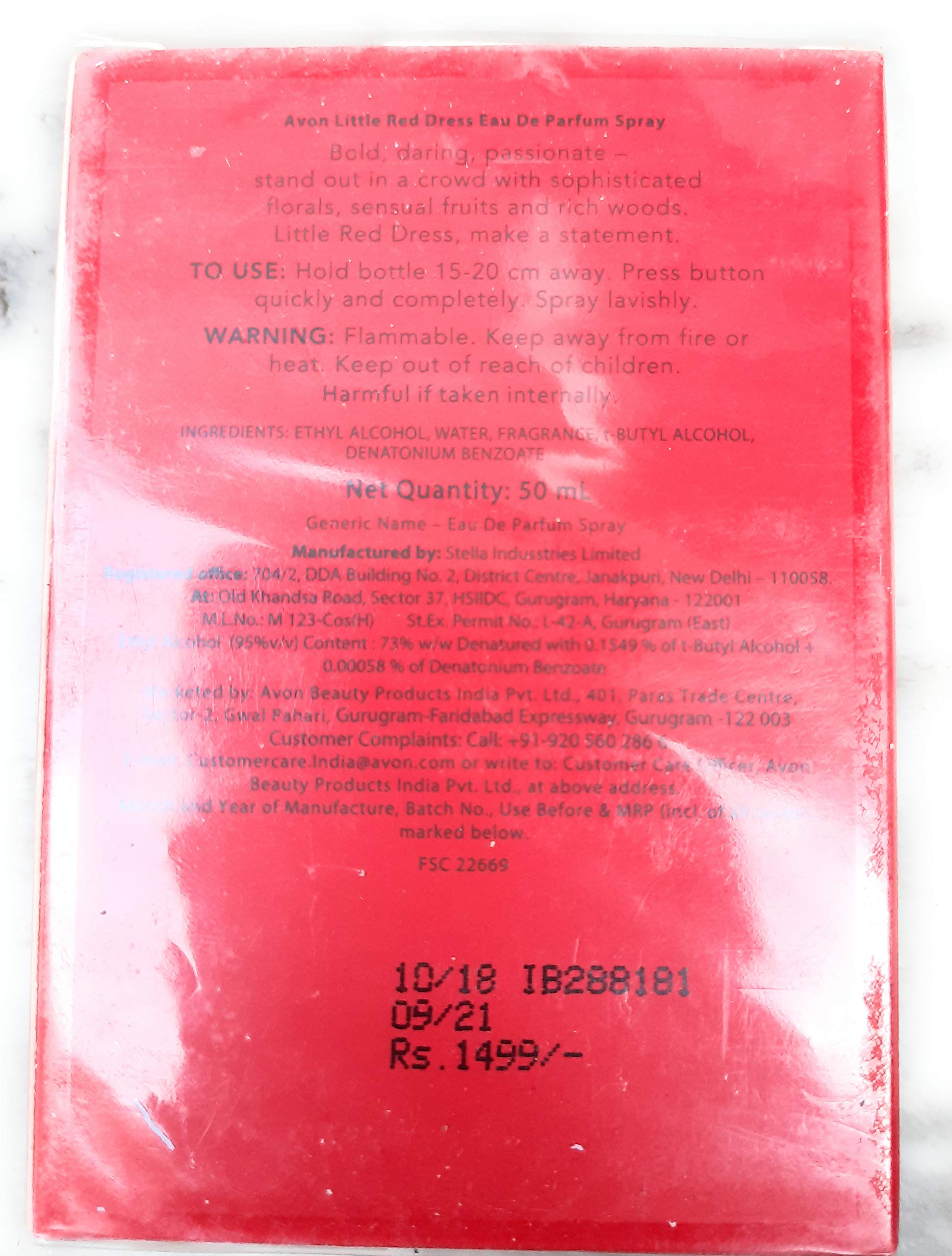Avon Little Red Dress Eau De Parfum 50ml | Desertcart Belize