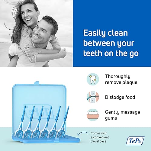 Miniatura 2 de TEPE Púas de hilo dental, palillos de dientes, palitos de hilo dental, EasyPicks M/L, azul, paquete de 36