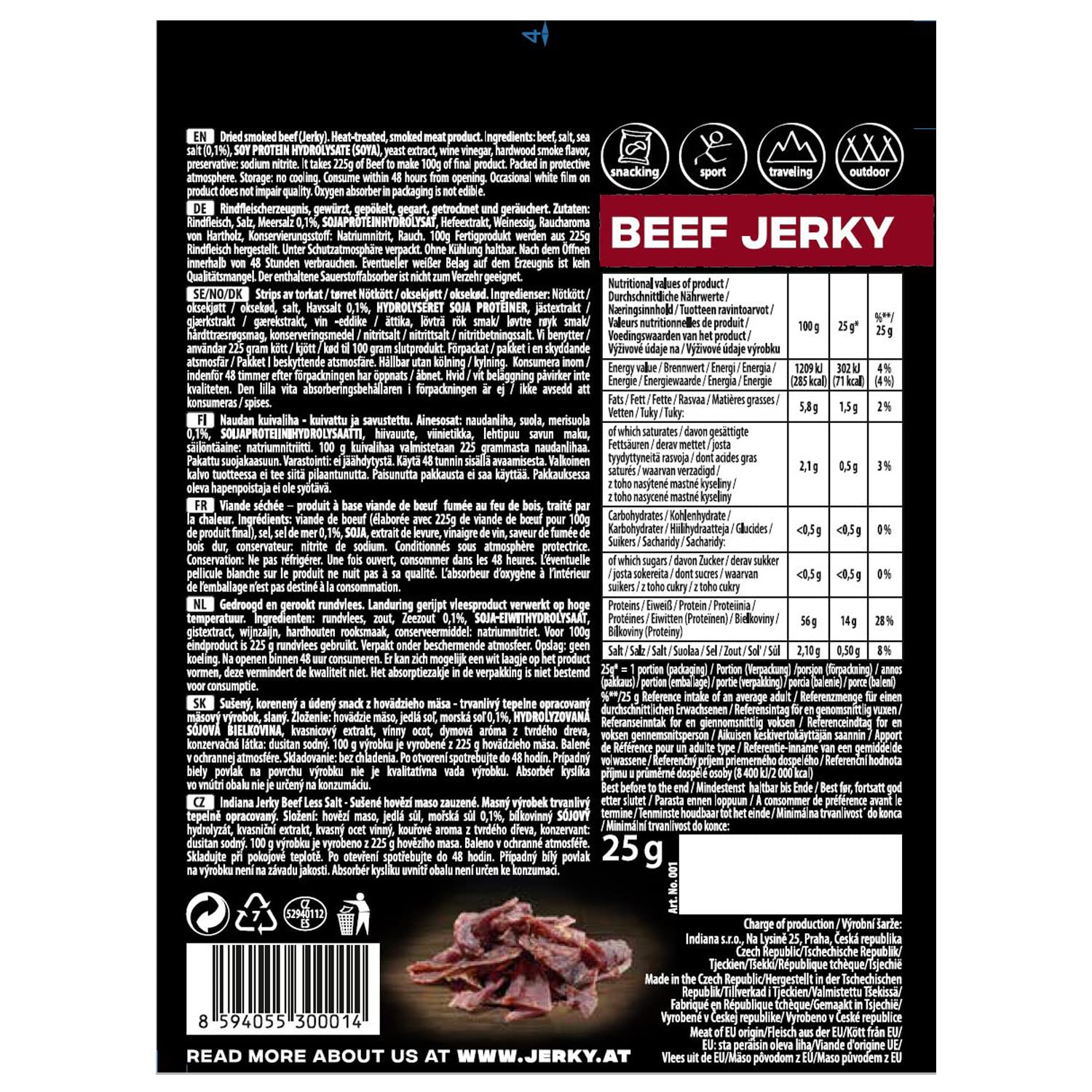 Geschenkbox Indiana Jerky 10er Mix, High Protein, No Sugar