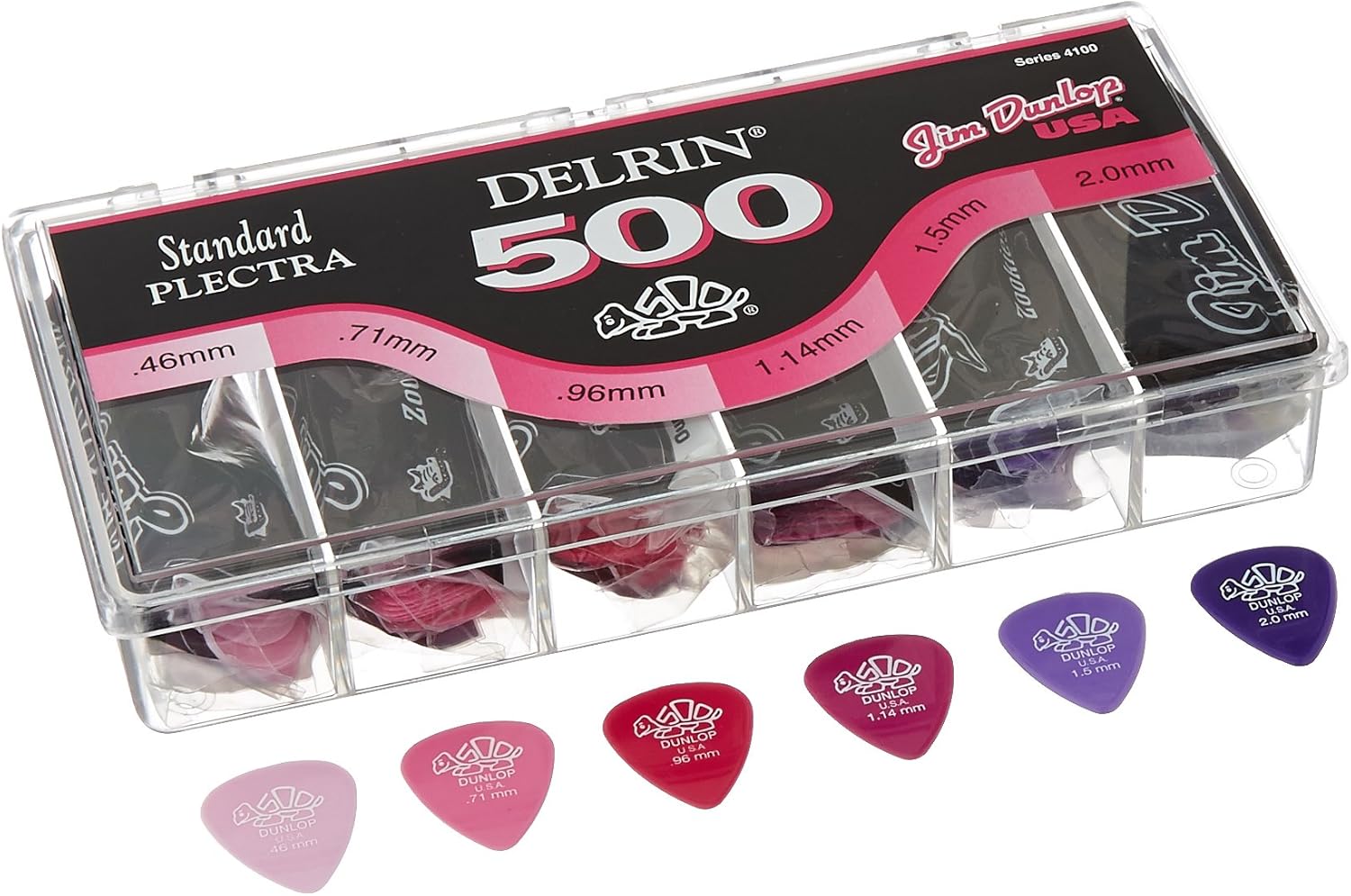 Dunlop 4100 Delrin Pick, Regular Cabinet of 324 Picks
