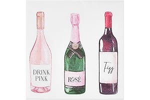 Brunch Napkins 100 Count for Wine Tasting Party - Disposable Paper Cocktail...