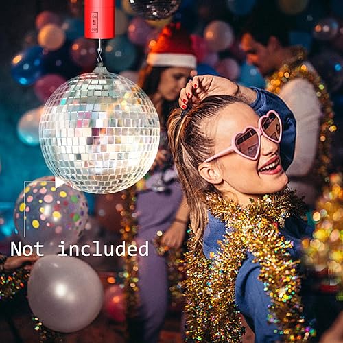 Miniatura 3 de Motor de exhibición colgante negro, motor de bola de discoteca, motor giratorio multiusos para bola de espejo, hilandero de viento, campanilla de