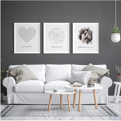 Vista 179 de Letras de música personalizadas, canciones, lienzo/fotos sin marco/impresiones enmarcadas con corazón en nombres de corazón, fecha de carga de fotos