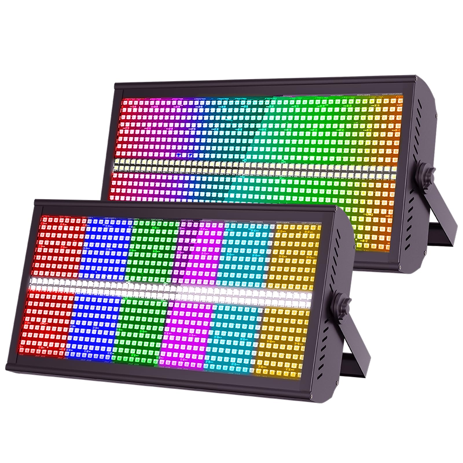 2PCS Wallwasher Luce da Palcoscenico RGBW 768 LED, 200W Illuminazione Palco con DMX512 e Attivazione del Suono, Fari Par LED D MX Discoteca per Esterni Bar Natale Halloween Matrimoni