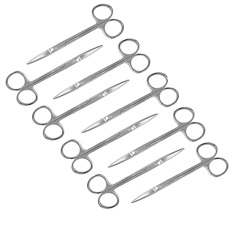 Cynamed Iris - Tijeras de laboratorio de precisión de microdisección, punta fina recta, perfectas para médicos, enfermeras, EMS, estudiantes,