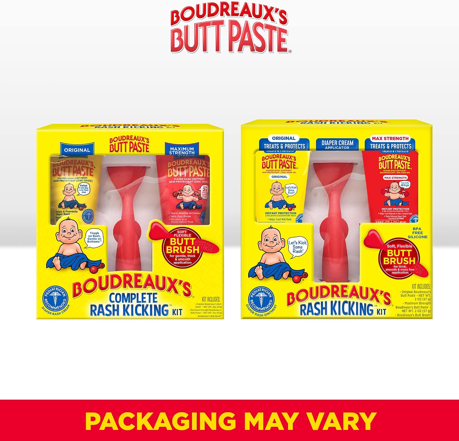 Boudreaux's Butt Paste Complete Rash Kicking Kit, Diaper Rash Cream Ointments for Baby & Applicator