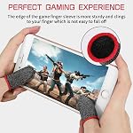 Newseego Finger Sleeve Sets for Gaming Mobile Game Controller Thumb Sleeves [20 Pack], Anti-Sweat Breathable Touchscreen Sensitive Aim Joysticks Finger Set for Rules of Survival/Knives Out (Red)