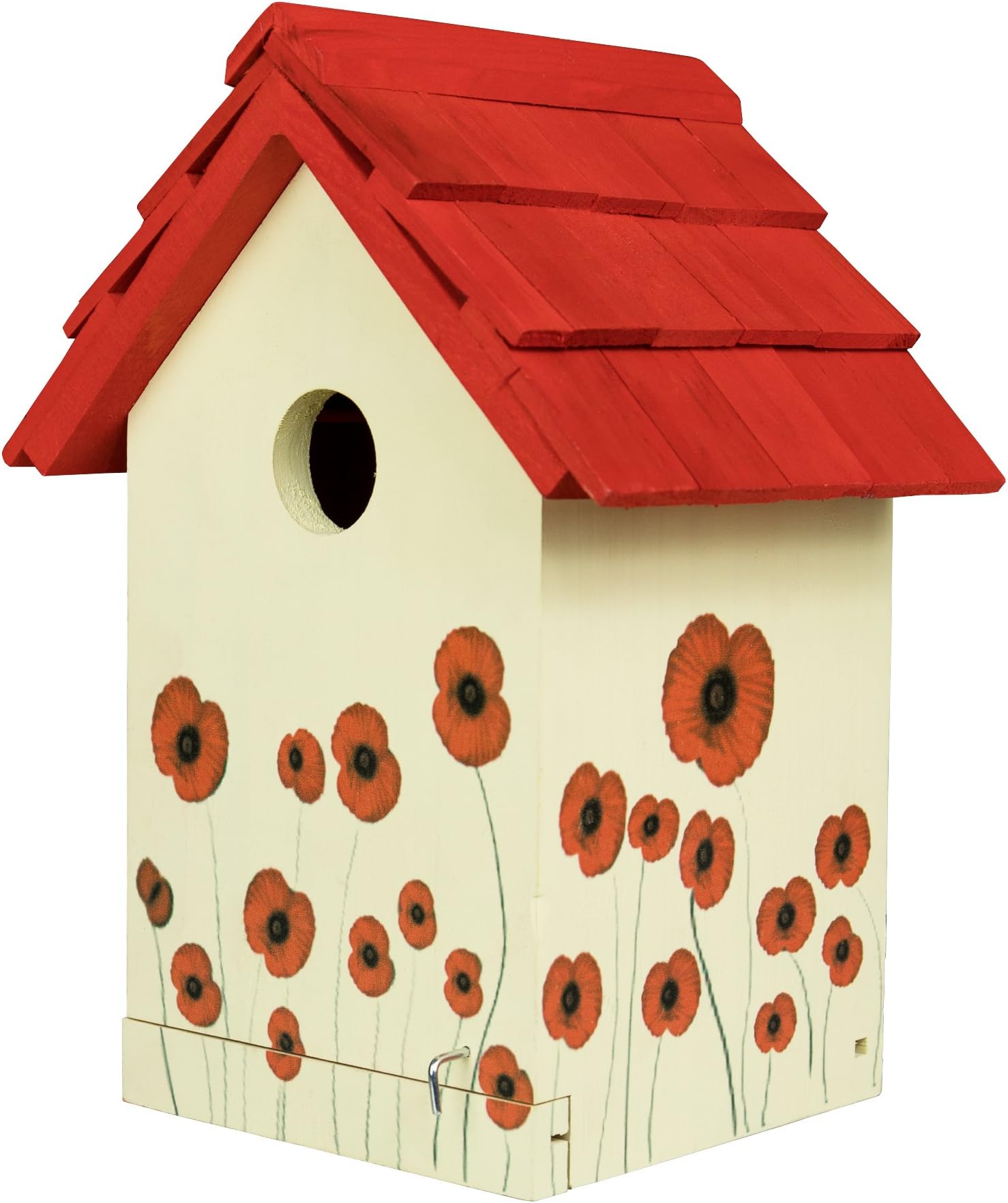 Gardman 20109 Poppy Bird House., Red, 25 x 19 x 14.5 cm