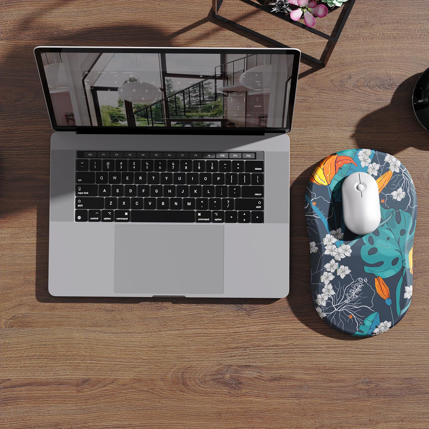 Tappetino Mouse Ergonomico Con Poggiapolsi, Memory Foam E Base Antiscivolo Comfort Ottimale Per Pc 98977725