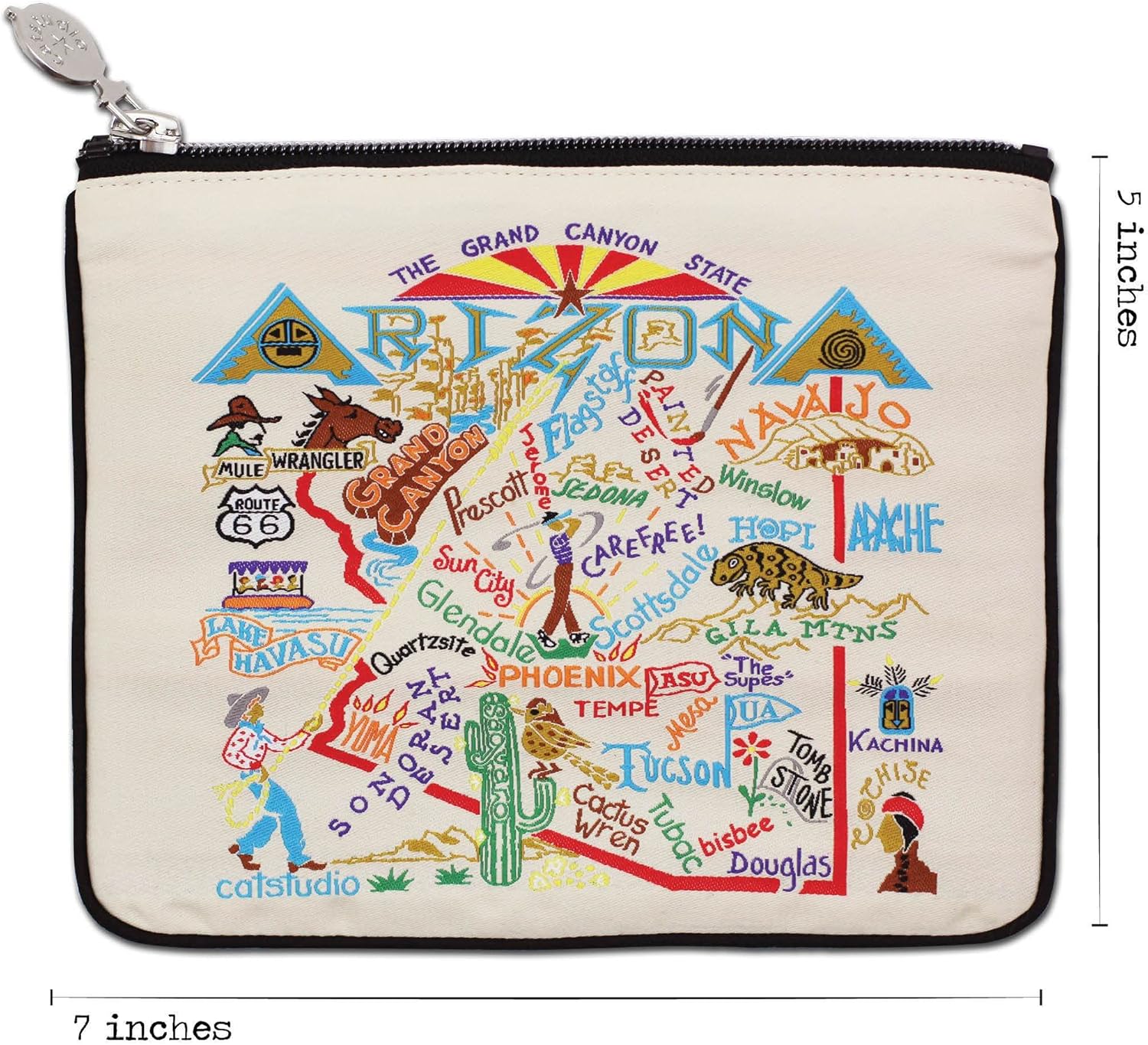 Catstudio Arizona Zipper Pouch Purse | Holds Your Phone, Coins, Pencils, Makeup, Dog Treats, & Tech Tools - Image 6