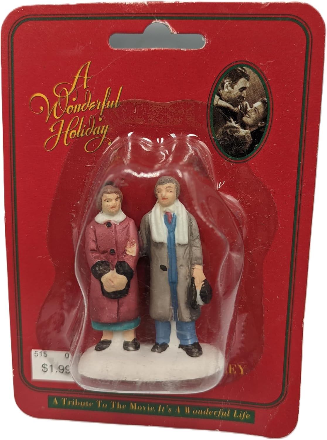 It's a Wonderful Life Ma Pa Bailey Bedford Holiday Village Figure Rare