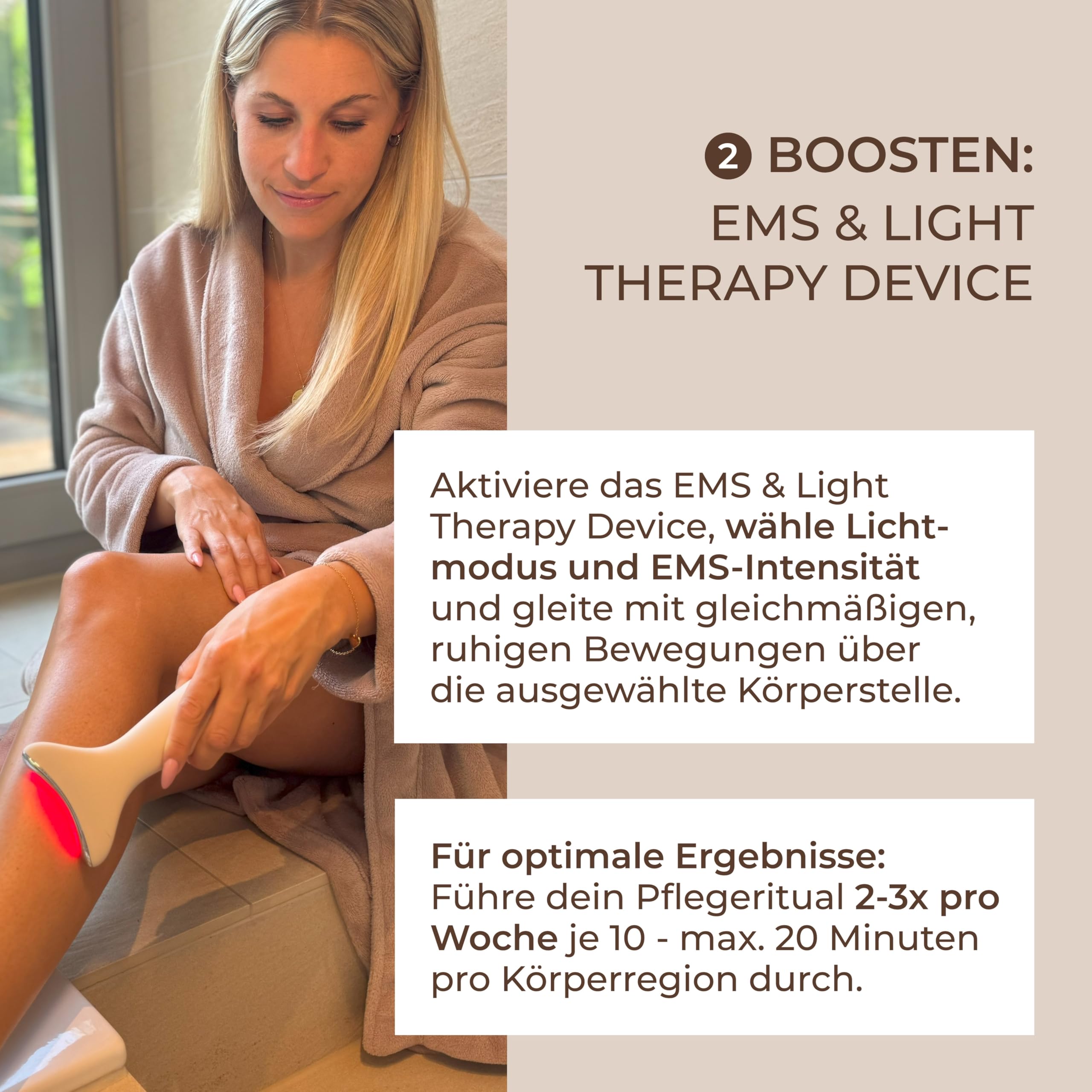 THE HOUSE of LEGS – Ultimate Leg Ritual Trio | Premium Beinpflege-Set mit EMS & Lichttherapie, LymphGlow Serum & Ultimate Leg Cream | Für straffe Konturen, leichte Beine & sichtbaren Glow