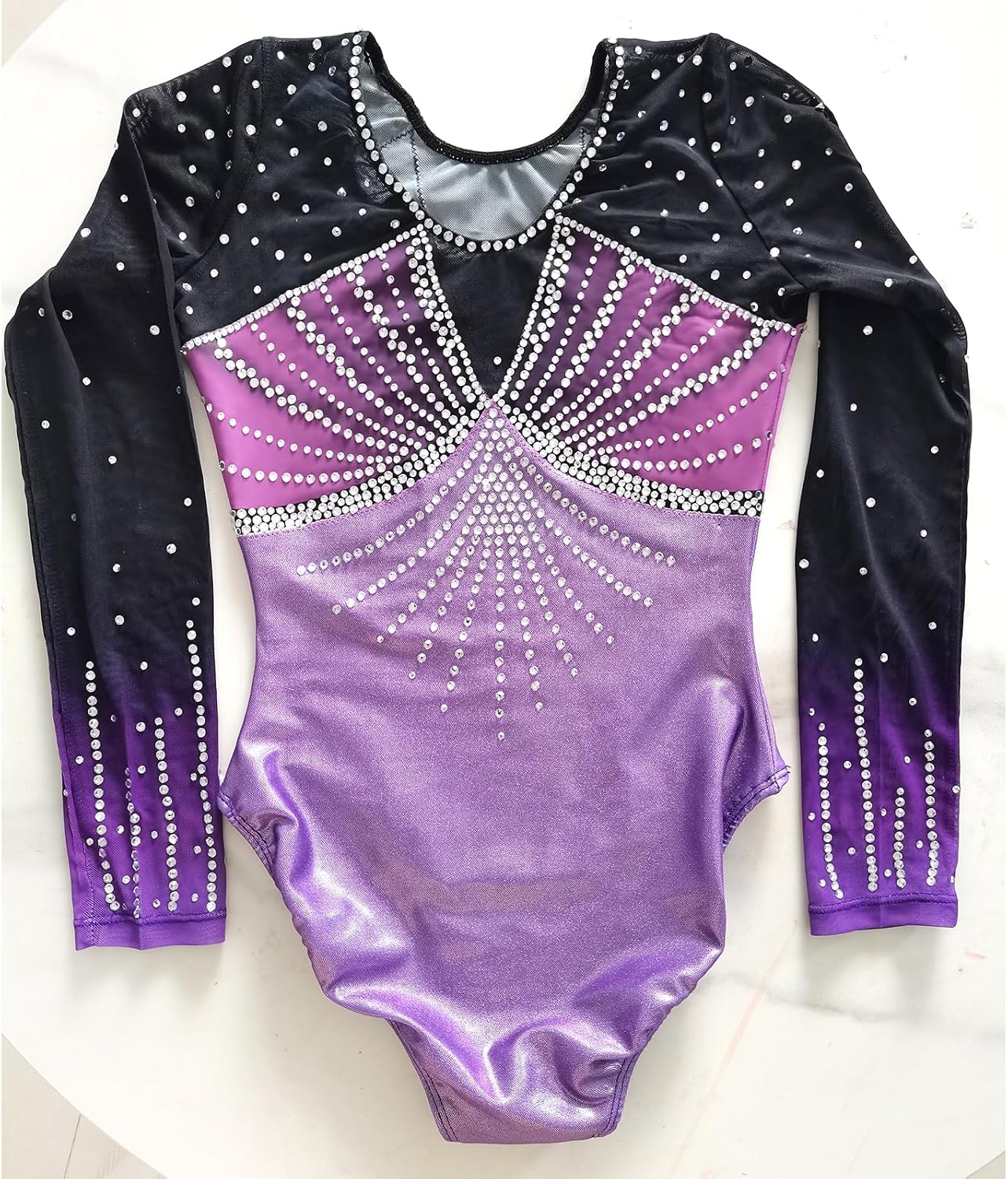 Purple Girl Gymnastics Leotards Gymnastics Tights for Girls Comfortable and Stylish