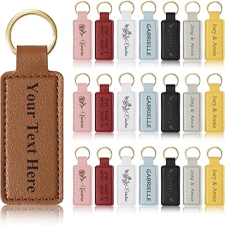 1-1000PCS Personalized Leather Keychain, Custom Engraved Handmade Leather Keychain, Personalized Gift for Women/Men/School/Class/Company Events