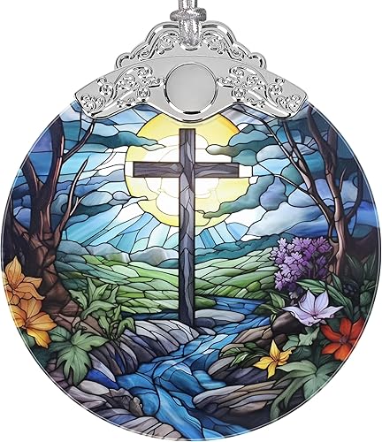 Miniatura 10 de Adorno retro de playa, adornos de Navidad, decoraciones de Navidad para árbol, adorno de vitral, recuerdo de reliquia, intercambio de regalos, ideas