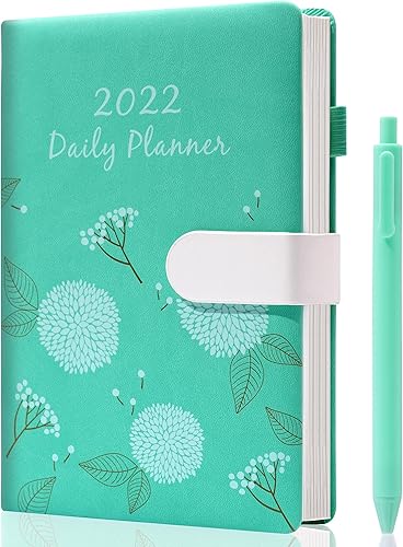 CAGIE - Agenda de 2022 agenda semanal y mensual para mujer bonita agenda diaria de 57 x 85 pulgadas con presupuesto mensual agenda magnética con