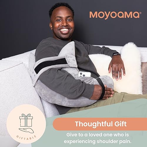 Miniatura 9 de MOYOAMA Almohada poscirugía de hombro con bolsillo, almohadas de puño rotador para dormir, después de la cirugía de hombro, almohada para dormir con