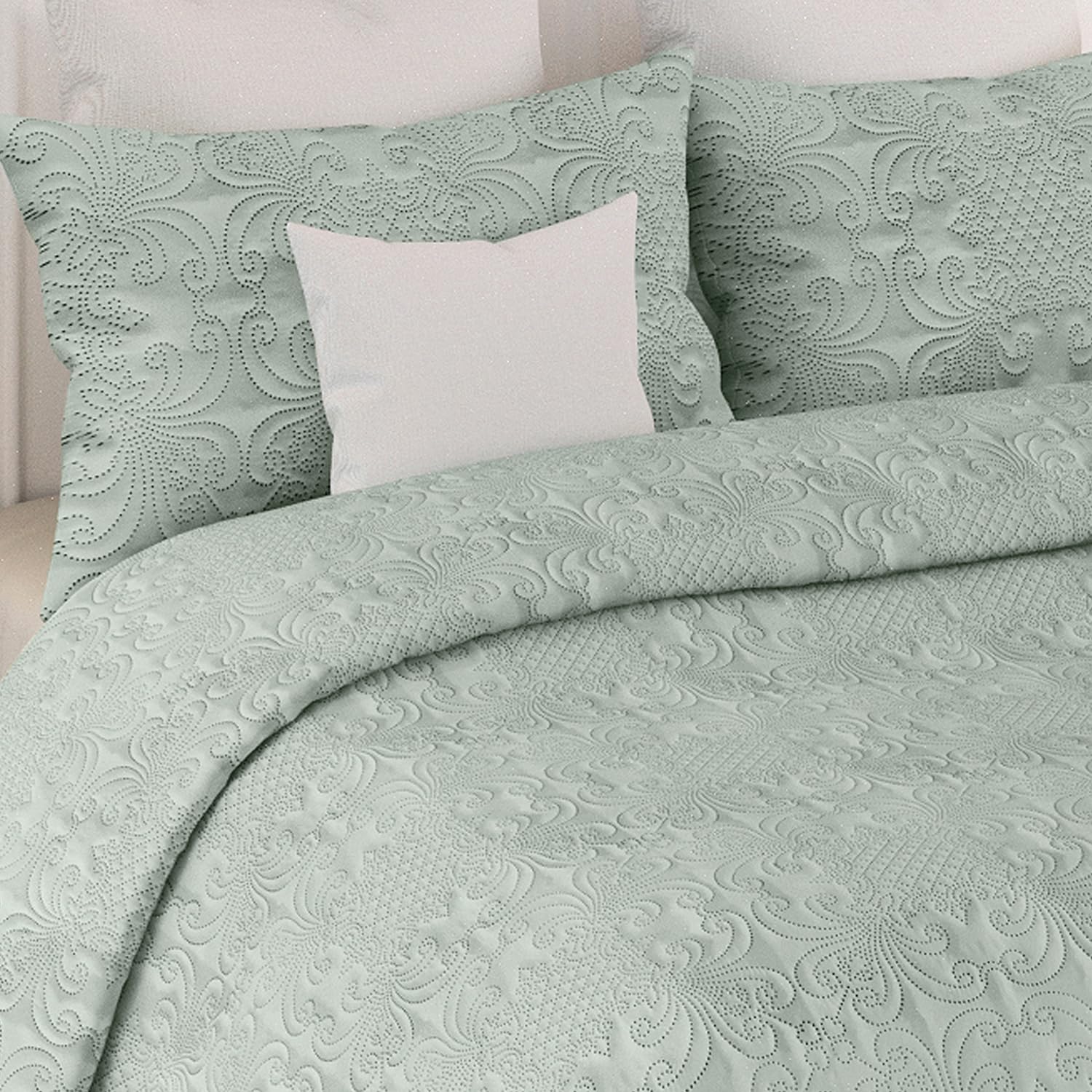 LABHAM® Sensations 300GSM Ultra-Sonic Quilted Bedcover - King (90" x 108") with 2 Pillowcovers (46cm x 69cm) & Mutipurpose Bag | Ultra-Soft Micro Peach | for Homes, Hotels & Guest Houses (Pista)-image-10
