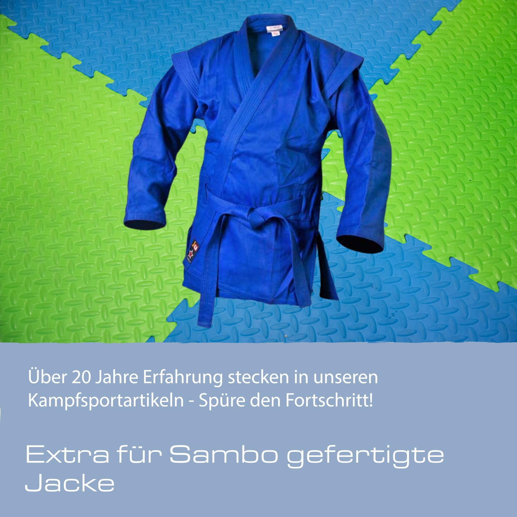 Ju-Sports Sambo Jacke Herren & Damen, rot Gr. 160 - Klassischer Kurtka inkl. Gürtel, Ausgestattet mit Schulterabsätzen & Gürtelschlaufen, 100% Baumwolle