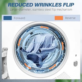 HOMCOM Vented Tumble Dryer wth 2.5kg Dry Capacity, 800W, White [Energy Class G]
