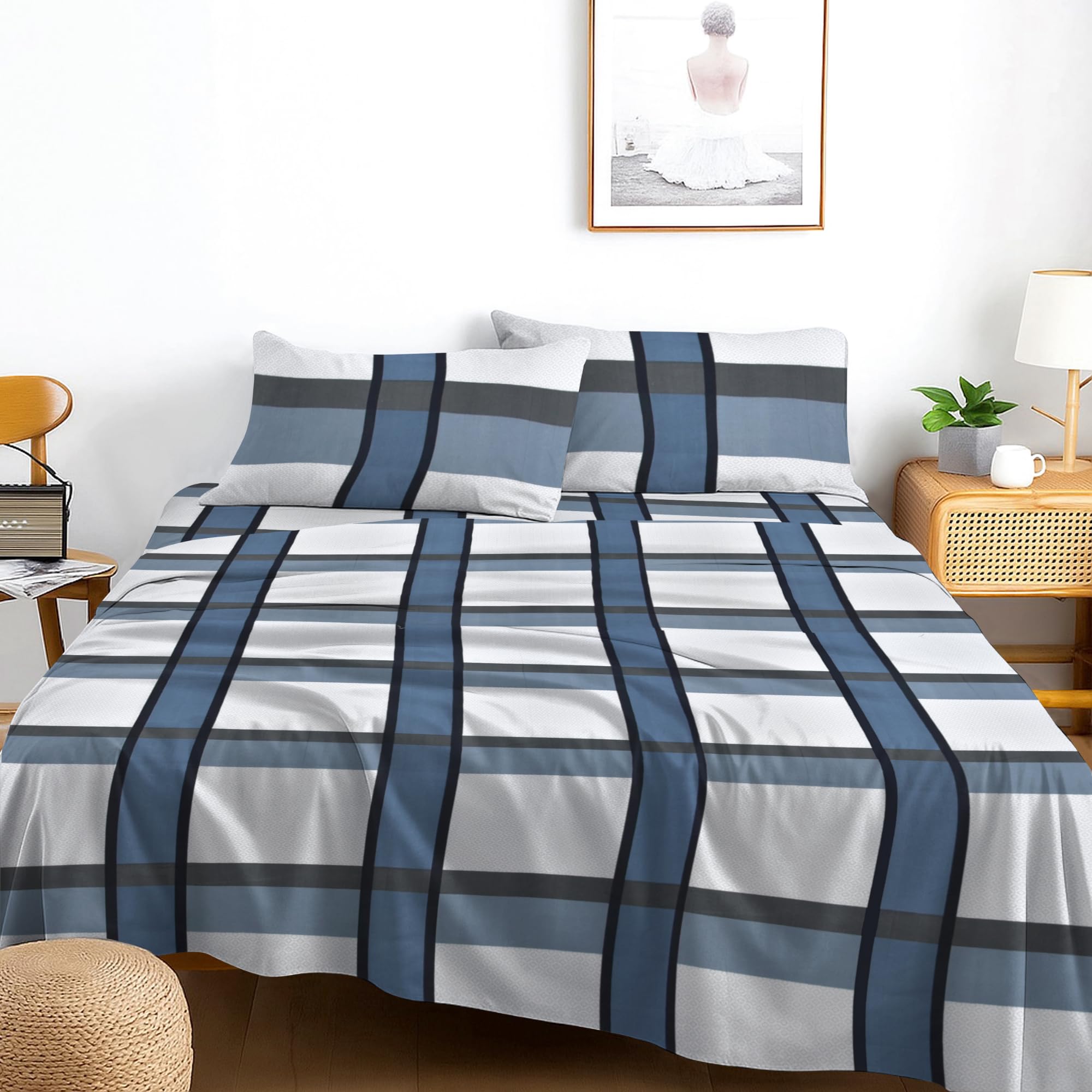 EverSoft Bedding King 3-Piece Luxury Bed Sheet Set Soft, Breathable & Comfortable Hotel Quality Bedding with Flat Sheet & 2 Pillowcases Durable, Elegant, Machine Washable — image 1
