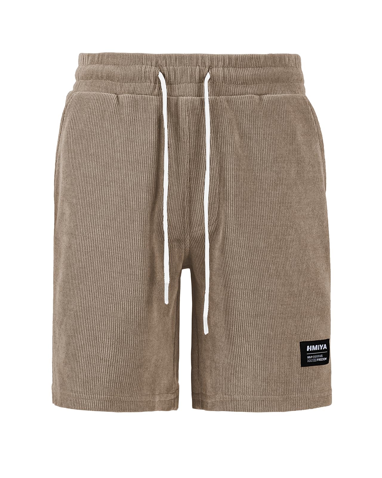 HMIYA Corduroy Shorts Herren Kurze Hosen Sommer Bermuda Freizeitshorts Baumwolle Elastische Taille mit Taschen